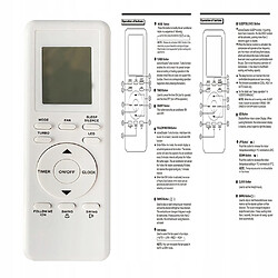 Avis GUPBOO Télécommande Universelle de Rechange pour YORK RG93A/BGEF blanc RG94A BGEF Fernbedienung