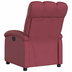 Maison Chic Fauteuil inclinable,Fauteuil luxe de relaxation Rouge bordeaux Tissu -MN31457 pas cher