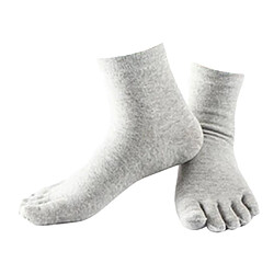 1 Paire De Chaussettes Confortables à Cinq Orteils En Coton Chaussettes Sport En Coton à Chaussettes Unis