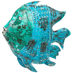 Figurine Décorative Alexandra House Living Bleu Bois de manguier Poisson 10 x 80 x 105 cm