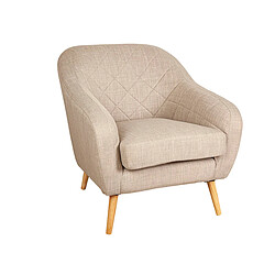 Fauteuil Romimex Beige 80 x 87 x 80 cm 