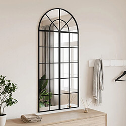 vidaXL Miroir mural noir 60x130 cm arche fer