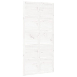 vidaXL Porte de grange Blanc 100x1,8x214 cm Bois massif de pin