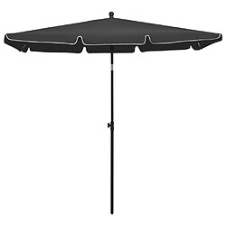 vidaXL Parasol de jardin avec mât 210x140 cm Anthracite