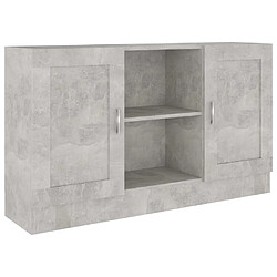 Maison Chic Buffet,Meuble de Rangement,commode pour salon,Cuisine Gris béton 120x30,5x70 cm Aggloméré -MN88850