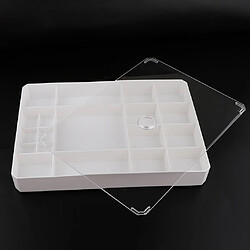 organisateur clair boîte de rangement pour conteneur pour bouts de clou bijoux perles gris