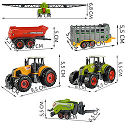 Acheter Iso Trade FARM Coffret jeu 6 engins agricoles jouets enfants tracteurs remorques