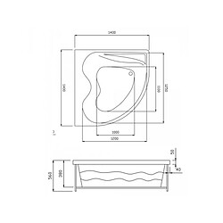 Avis Eco-De 8535 + HEAT Baignoire Balnéo "BENISSA" 140x140x60 cm avec maintien de température