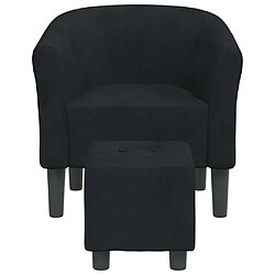 Avis Maison Chic Fauteuil cabriolet et repose-pieds,Fauteuil luxe pour relax noir velours -MN58038