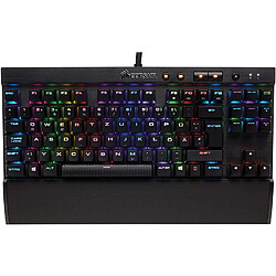 Corsair Clavier de Gaming mécanique QWERTZ (Clavier français Non Garanti), Noir K65 Rapidfire Cherry MX Speed RGB Cherry MX Speed (Schnell & Hochpräzise)