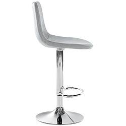 Decoshop26 Set de 2 tabourets de bar repose-pieds en métal confortable en forme d'arc assise en velours gris 10_0004129