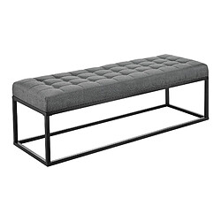 Helloshop26 Tabouret banc banquette rembourré 120 x 40 x 38 cm gris 03_0008714 