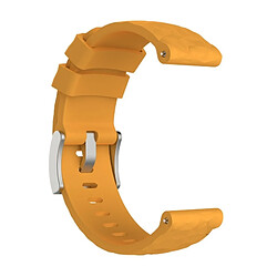 Wewoo Bracelet pour montre connectée Dragonne de remplacement en silicone SUUNTO Sport Baro Jaune