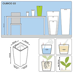 Cubico Premium 22 - kit complet, argent métallisé 41 cm