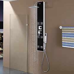 vidaXL Panneau de douche Verre 18 x 42,1 x 120 cm Noir