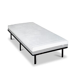 Olympe Literie Ensemble Venus Ensemble VENUS 90x200 cm | Matelas Mousse Haute Densité + Sommier Métal