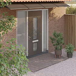 vidaXL Auvent de porte Noir 350x100 cm Polycarbonate