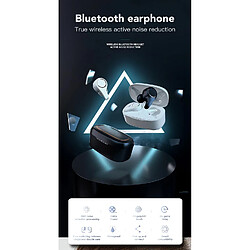 Universal Écouteurs TWS Bluetooth sans fil étanche double microphone anéantissement actif du bruit régulateur tactile bouchons d'oreille écouteurs modèle C | pas cher