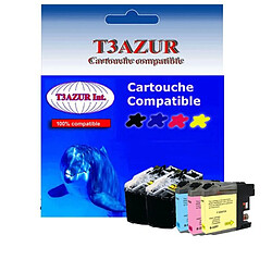 T3AZUR - 2+3 Cartouches compatibles Brother MFC-J5625DW, MFC-J5720DW, MFC J5625DW, MFC J5720DW 