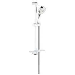 GROHE Ensemble de douche 3 jets Tempesta Cosmopolitan 27576002 - Barre de douche 60 cm - Limiteur de débit - Anti-calcaire - Chrome Grohe - Set de douche barre 600mm débit 8L/min Tempesta Cosmopolitan 100