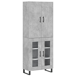 Maison Chic Buffet,Meuble de Rangement,commode pour salon,Cuisine Gris béton 69,5x34x180 cm Bois d'ingénierie -MN91438