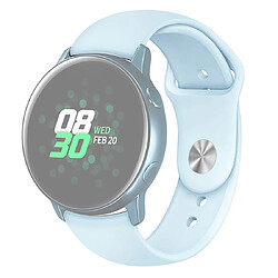 Wewoo Bracelet pour montre connectée Galaxy Watch Active 2 Smart couleur unie de poignet en siliconeTaille L Bleu clair 