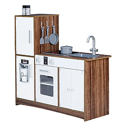 Cuisine enfant jeu en bois garçon fille mixte avec 10 accessoires blanche Palm Springs Teamson Kids TD-13404B