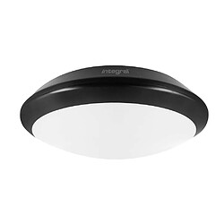 INTEGRAL LED Plafonnier affleurant à LED 24W 4000K 2400lm IK10 3hr noir mat d'urgence IP66