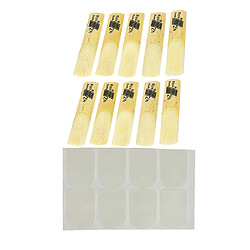 Coussinet pour embouchures de saxophone 8pcs 0.3mm Pads Embout Sax + 10pcs bE Force Reed De Saxophone