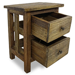 Maison Chic Table de chevet,Table de Nuit,Meuble de Rangement Bois de récupération massif 40 x 30 x 51 cm