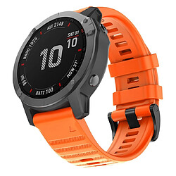 Wewoo Bracelet pour montre connectée Garmin Fenix 6 22mm Silicone Smart Watch de remplacement Orange 