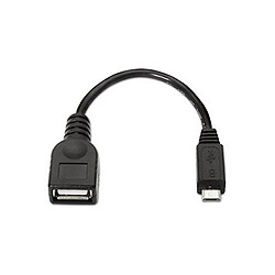 Câble USB 2.0 A vers Micro USB B NANOCABLE 10.01.3500 15 cm Noir