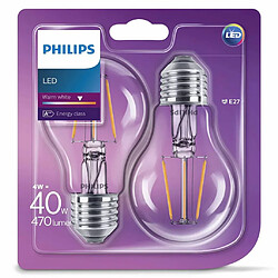 Philips Ampoule LED 2 pcs Classique 4 W 470 Lumens 929001237171