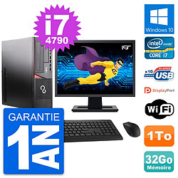 PC Fujitsu E920 DT Ecran 19" Intel i7-4790 RAM 32Go Disque 1To Windows 10 Wifi · Occasion 