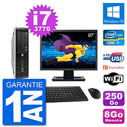 PC HP Compaq Pro 6300 SFF Ecran 27" i7-3770 RAM 8Go Disque 250Go Windows 10 Wifi · Occasion 