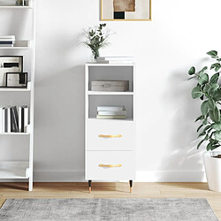 Maison Chic Buffet,Meuble de Rangement,commode pour salon,Cuisine blanc 34,5x34x90 cm bois d'ingénierie -MN53160