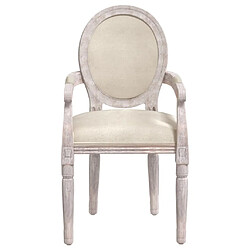 Avis Maison Chic Chaises à manger,Chaise pour cuisine beige 54x56x96,5 cm lin -MN57298