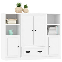 Acheter Maison Chic Ensemble de 3 Buffets,commode,console pour rangement blanc bois d'ingénierie -MN55068