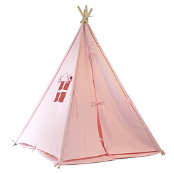 SUNNY Alba Tente Tipi pour Enfants en Rose | Tente de Jeu avec Tapis pour l'intérieur / chambre | 120x120 cm