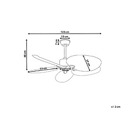 Avis Beliani Ventilateur de plafond noir et naturel MAMMOTH