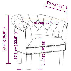 vidaXL Fauteuil argenté similicuir pas cher