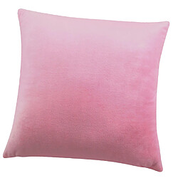 Générique 45x45cm Solide Coussin De Velours Couvercle Canapé Décoration De Voiture Cas De Coussin Rose