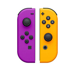 Chrono Joy-Con Gauche Violet Néon/Droite Orange Néon(noir)Pour Nintendo Paire de Manettes