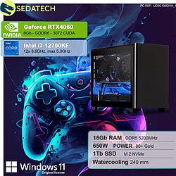 Sedatech Mini-PC Gamer • Intel i7-12700KF • RTX4060 • 16Go DDR5 • 1To SSD M.2 • Windows 11