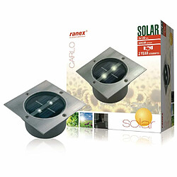 Ranex Lampe solaire carrée 0,12 W Argenté 5000.198