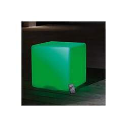 Proloisirs Cube tabouret led et haut parleur 40 cm.