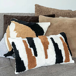 Avis House Nordic Coussin rectangulaire marron, noir et blanc 30 x 50 cm