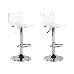 Beliani Tabouret de bar Set de 2 Transparent MALTA 