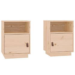 Maison Chic Lot de 2 Tables de chevet - Tables de Nuit 40x34x55 cm Bois de pin massif