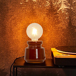 Sampa Helios Lampe à poser design Nella céramique bronze et ampoule LED